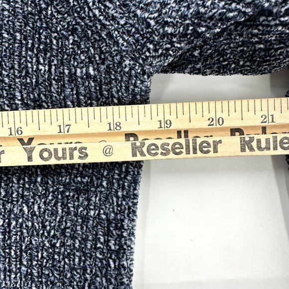 Orvis Sweater Womens Pullover Chenille V-Neck Chunky Knit Marled Blue Size S - Picture 5 of 10